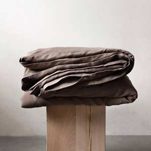 Harga grosir Set seprai Linen rami ukuran King | Sarung Duvet & sarung bantal berpori | Logo kustom tersedia - Product Image 3