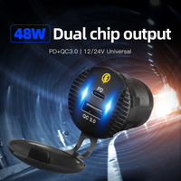 Chargeur de voiture/marine 12V 24V QC3.0 Type C PD avec port USB