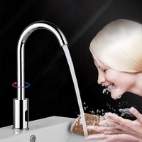 HLK en Stock Robinet Mitigeur Évier Capteur en Acier Inoxydable Vente en Gros, Robinet Automatique Induction Sans Contact pour Salle de Bain