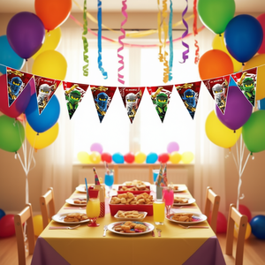 Guirlande de bannière Ninjago Party Love 2,3 m en papier, motifs de dessins animés jetables, pour décoration de fête d'anniversaire - Product Image 3