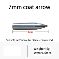 Pointe de flèche en carbone durable de 7mm pour la chasse en plein air, pointe en acier, plume en plastique, accessoire essentiel pour les chasseurs de tir à l'arc