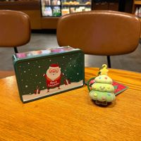 Nouveau porte-clés sapin de Noël floqué style dessin animé moderne et minimaliste, créatif, mignon, sans impression, décoration de Noël, cadeau, ornement
