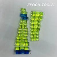 Niveau à bulle de précision de qualité industrielle, mini tube en acrylique avec précision de 2 mm, vert/bleu, 0-5 m