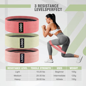 Set di Fasce di Resistenza in Tessuto Nude Personalizzate con Logo, Fasce Spesse per Allenamento Fitness, Esercizi per Glutei e Fianchi - Product Image 3