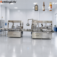 Machine de remplissage automatique de boissons gazeuses de type linéaire à haut rendement pour bière et eau minérale en bouteilles en verre