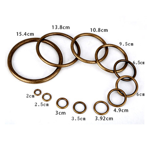 Anneau en laiton massif sans soudure de 20-155 mm, boucle de connexion pour sac, accessoires de quincaillerie pour meubles, poignée ronde en forme d'anneau en O - Product Image 2