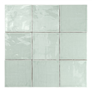 Piastrella Creta 13x13 cm Verde Salvia Lucida con Bordi Irregolari - Product Image 2