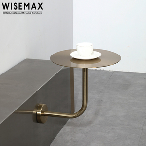 WISEMAX FURNITURE <span class=keywords><strong>Table</strong></span> ronde <span class=keywords><strong>murale</strong></span> simple en acier inoxydable, petite <span class=keywords><strong>table</strong></span> à manger en métal personnalisée pour salon de thé ou café - Product Image 3