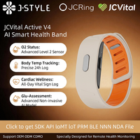 Pulsera Médica Inteligente JCVital V4 SDK APL OEM ODM con Monitor de Actividad 24H, Pulsera de Salud con Datos de Frecuencia Cardíaca, Estrés y Recuperación del Sueño