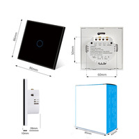 Vente d'usine Wifi coloré 1/2/3/4 Gang maison intelligente 220V interrupteurs d'éclairage mural et prise Tuya Wifi interrupteur intelligent