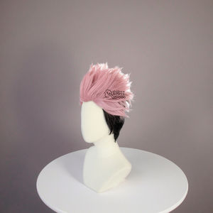 Retour des sorts Petit recto-verso Transparent bloquant les couleurs Boucle inversée Fibre haute température <span class=keywords><strong>Cosplay</strong></span> Anime Perruque Expédition le jour même - Product Image 5