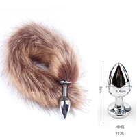 Plug anal en métal avec queue de renard de 40 cm, produit pour couples, accessoires érotiques SM pour adultes, jouet sexuel pour jeux de rôle anaux