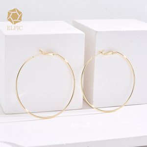 엘프 스타일 심플 여성용 큰 링 귀걸이 인기 판매 패션 귀걸이 도매 - Product Image 3