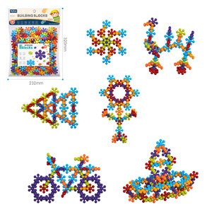 New Plastic DIY Plum Blossom <span class=keywords><strong>Building</strong></span> Block Set Kindergarten Educacional Partícula Brinquedos para 3-6 Anos - Product Image 2