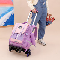 Sac à dos à roulettes unisexe pour enfants, idéal pour l'école primaire (CP, CE1, CE2, CM1, CM2), en nylon imperméable – Vente chaude transfrontalière
