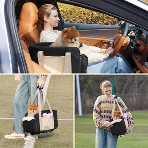 Siège de <span class=keywords><strong>voiture</strong></span> <span class=keywords><strong>pour</strong></span> animaux de compagnie élégant et luxueux avec accoudoir, design à carreaux, imperméable, chaud et élégant - Product Image 3