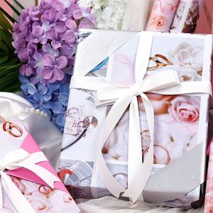 Factory Valentine Disposable Coated Double-Sided Printed Gift Wrapping <b>Paper</b> <b>Roll</b> 43x300cm - Product Image 2