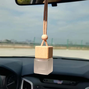 <strong>Car</strong> Pendant Air Freshener Frosted Square Glass Empty <strong>Car</strong> Perfume <strong>Refillable</strong> Bottle - Product Image 2