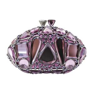 Bolso de Noche para Mujer con Cristales Brillantes, Cartera de Mano de Lujo con Gemas, Correa de Cadena Desmontable para Eventos Formales - Product Image 3