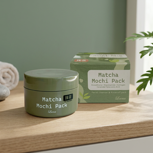 Limpiador Facial Matcha Mochi en Caja, Tarro de Barro para Lavar la Cara, Envase Cosmético con Tapa Verde de Rosca, 80g, Blanqueador, Antienvejecimiento, Té, Para Todo Tipo de Piel - Product Image 2