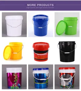 Pasokan langsung pabrik harga grosir 15L ember putih ember bulat plastik untuk Pengemasan