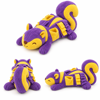 Jouet interactif en peluche pour chien, en gros, en forme d'écureuil coloré, jouet à mâcher pour chiot, jouets doux en peluche pour animaux de compagnie, personnalisable OEM