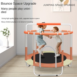 Trampolín interior para bebés y niños, cama que rebota plegable duradera de PVC con red protectora, tamaño de marco de 1,2 <span class=keywords><strong>M</strong></span> - Product Image 2