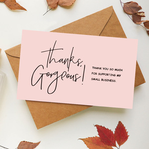Confezione da 50 Fogli di Biglietti di Ringraziamento in <span class=keywords><strong>Inglese</strong></span> <span class=keywords><strong>Rosa</strong></span>, Decorativi per Regali e Cartoline, Marca Other - Product Image 3