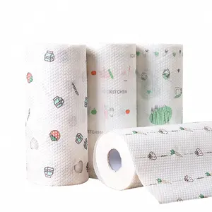 Manufacturer bamboo fiber reusable kitchen paper towels roll with competitive price kitchen paper