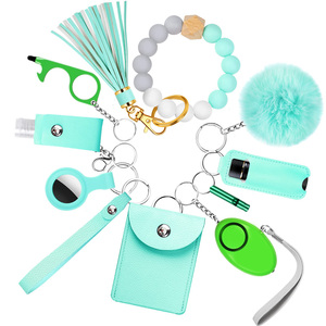 Venta al por mayor de suministros de protección, juego de llaveros de defensa, accesorios para mujeres, muñequera de seguridad, llavero de autodefensa - Product Image 6