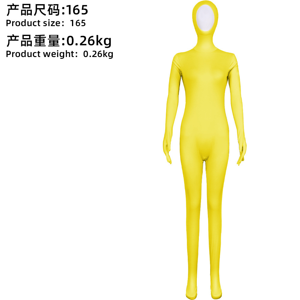 Yellow - Unisex style, featuring hands, feet, and face exposure.