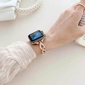 <span class=keywords><strong>Bracelet</strong></span> en métal avec perles de luxe pour <span class=keywords><strong>Apple</strong></span> <span class=keywords><strong>Watch</strong></span> 41 mm 45 mm 49 mm, <span class=keywords><strong>bracelet</strong></span> pour femme pour iWatch Series 9 <span class=keywords><strong>8</strong></span> 7 6 SE 5 4 3 - Product Image 4
