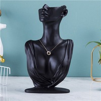 Présentoir de collier en résine créatif Moule de cou portable Accessoires de présentation de stockage de bijoux pour portrait Modèle Vitrine de bijoux de cou