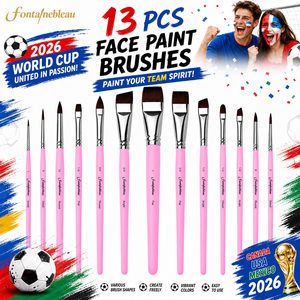 13 pinceaux professionnels de haute qualité pour peinture sur <span class=keywords><strong>visage</strong></span> et corps, avec poils en nylon et manche chromé, pour la peinture artistique - Product Image 1