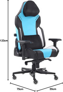 <span class=keywords><strong>Sedia</strong></span> da <span class=keywords><strong>Gaming</strong></span> PC Economica, Moderna, Professionale e Confortevole in Pelle PU, Girevole, con Telaio in Acciaio Estensibile e Capacità di 227 kg - Product Image 3