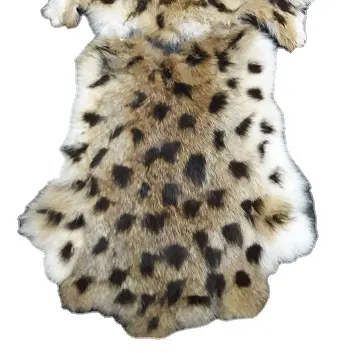 Leo Pattern Rabbit Fur Skin