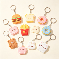 Porte-clés personnalisé en PVC souple écologique, imprimé en héliogravure, personnage de dessin animé, animal mignon 3D, vente en gros pour enfants