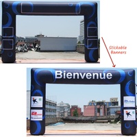 Promoción de marca, arco publicitario inflable Simple personalizado para línea de meta de carrera, inflables personalizados