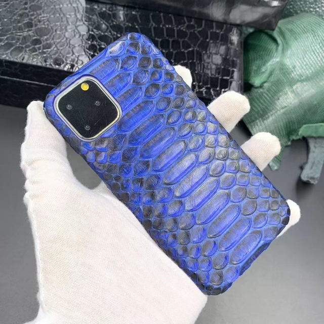 Custom Made High Quality Genuine Snake Skin Leather Luxury Shockproof Mobile Phone Cases for Iphone 11 12 13 14 15 16 Pro Max