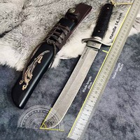 Couteau droit forgé à la main en une seule pièce, pour la survie en plein air, la chasse, le camping, le bushcraft, outil EDC, vente en gros OEM