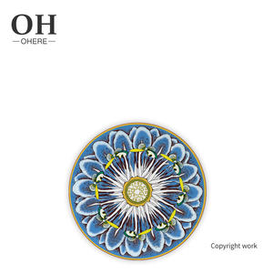 Offre Spéciale : Ensemble de <span class=keywords><strong>Vaisselle</strong></span> Écologique en Porcelaine Fine à Motifs Floraux – Assiettes de Présentation pour Mariages et Fêtes - Product Image 4