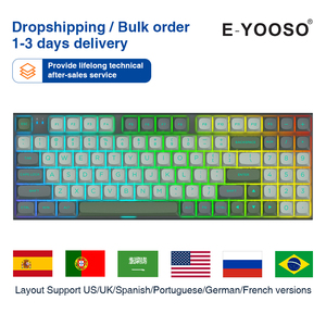 Hot Swappable Oem Odm Custom Wired Mechanical Gaming <b>Keyboard</b> Rate 8k Rgb Backlit Hall Switch Tkl 94 Keys Hz-94 Ergonomic - Product Image 2