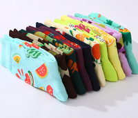 Nouveau Design Printemps Creative Fruit Chaussettes Unisexe Hommes Femmes Couples Coton Peigné Heureux Drôle Chaussettes De Fruits