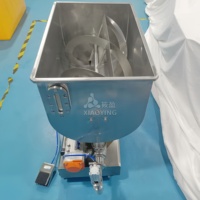Machine de Remplissage Semi-Automatique à Piston pour Aliments, Sauces Haricot Sucrées, Pâtes de Soja, Chili, Tomate, Mayonnaise, Beurre de Cacahuète, Petite avec Mélangeur