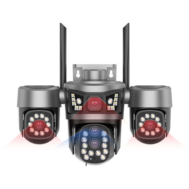 V380PRO Wireless 1080P HD Wi-Fi Security Camera Four-lens PTZ 8MP Monitor Panoramic View with Cloud Storage