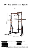 Machine Smith multifonctionnelle Equipement de fitness Lit d'haltérophilie Rack de squat Rameur Machine Smith portique