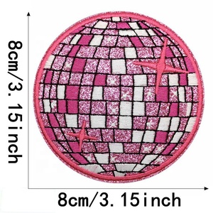 Atacado DIY <span class=keywords><strong>Glitter</strong></span> Applique <span class=keywords><strong>Patches</strong></span> 4 Cores Ouro/rosa/azul/prata <span class=keywords><strong>Glitter</strong></span> Patch Acessório Roupas Bolas Disco Bag Patch - Product Image 5