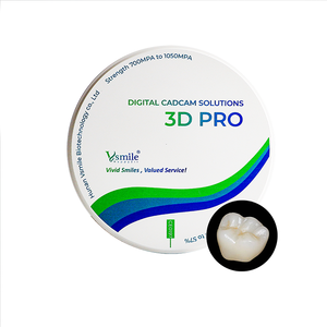 Tandtechnisch laboratoriummachines kroon voorste lange brug materialen <span class=keywords><strong>98mm</strong></span> meerlaags kleur sterkte doorschijnend 3D PRO zirkonium blank schijf - Product Image 5