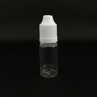 Flacon compte-gouttes en PET transparent de 10 ml avec bouchon sécurité enfant, flacon compte-gouttes en plastique pour huile