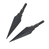 Flèches en acier à haute teneur en carbone de 150 grains en forme de feuille de saule pour accessoires de chasse, arc composé et arbalète